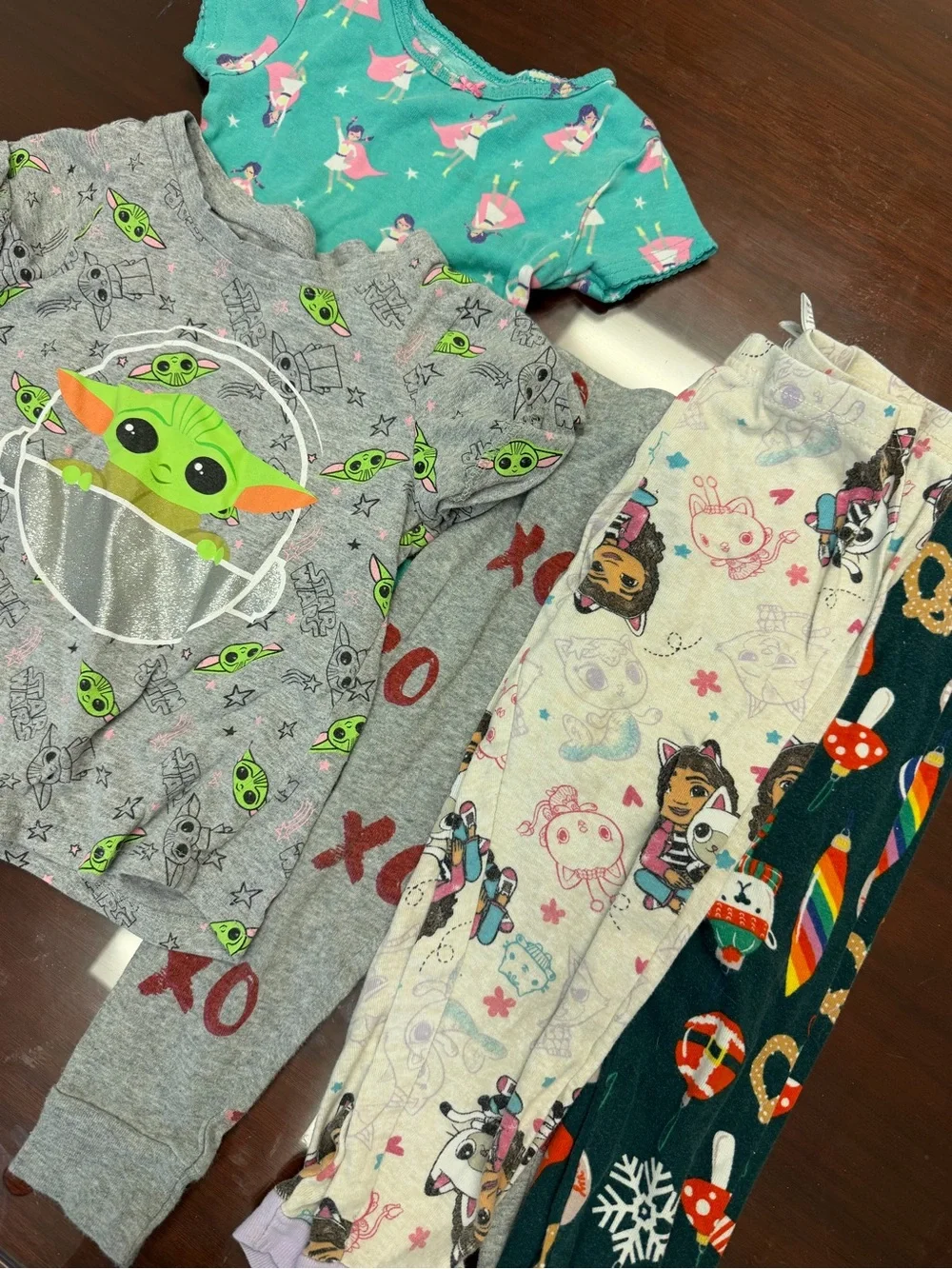 Star Wars Kids Pajama Set - Teal, White, Gray, Green, Purple, Gold